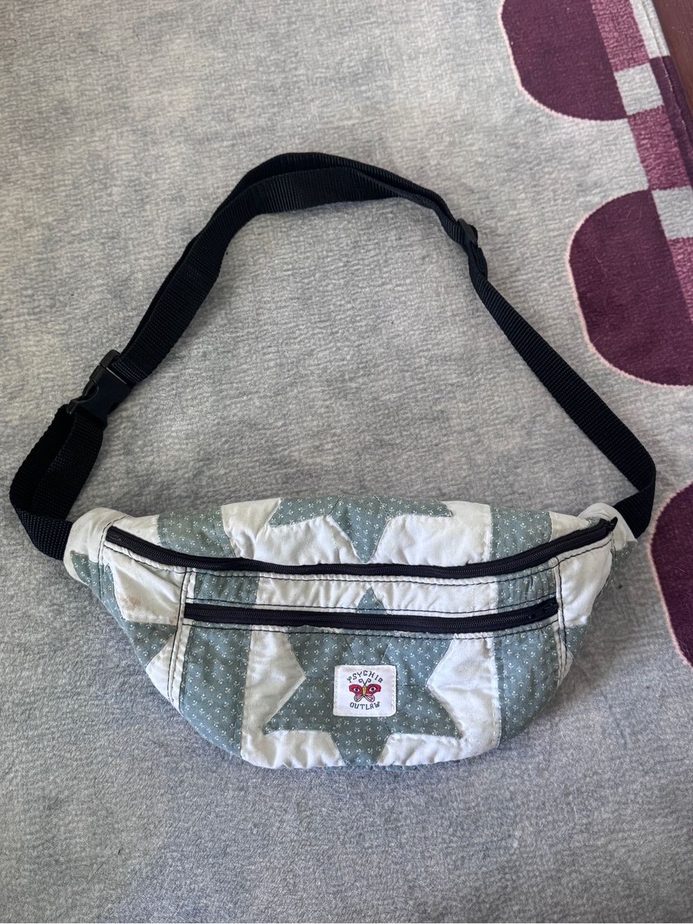 Psychic Outlaw Quilted Patchwork Star Belt Bag Cottagecore Fanny Pack